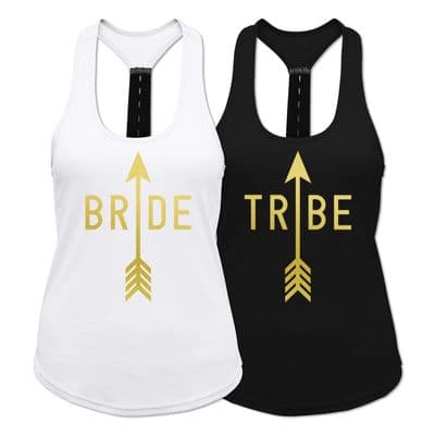 Bride Tribe Ladies Strap Back Vest - Wedding Bridesmaid Workout Exercise Top