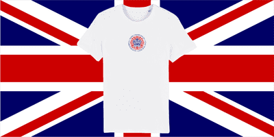 Centrally Embroidered White Coronation T Shirt
