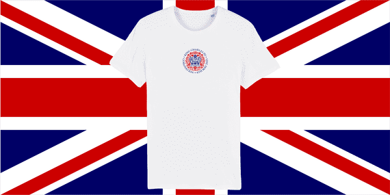Centrally Embroidered White Coronation T Shirt