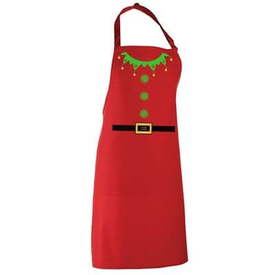 Christmas Elf Suit Apron - Cute Santa's Little Helper Funny Xmas Cook Chef