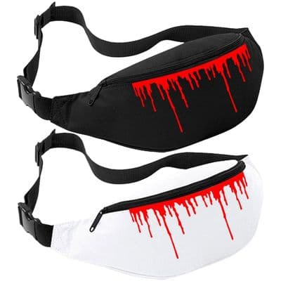 Dripping Red Blood Bum Bag - Halloween Belt Fanny Pack Horror Purse Hip Wallet