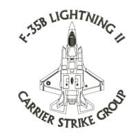 F-35B Lightning II Carrier Strike Group F35 Aircraft Embroidered Polo T-shirt