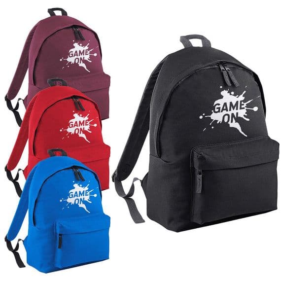 Game On Splatter Backpack - Gamer Fun Kids  Back to School Gaming Splat Rucksack
