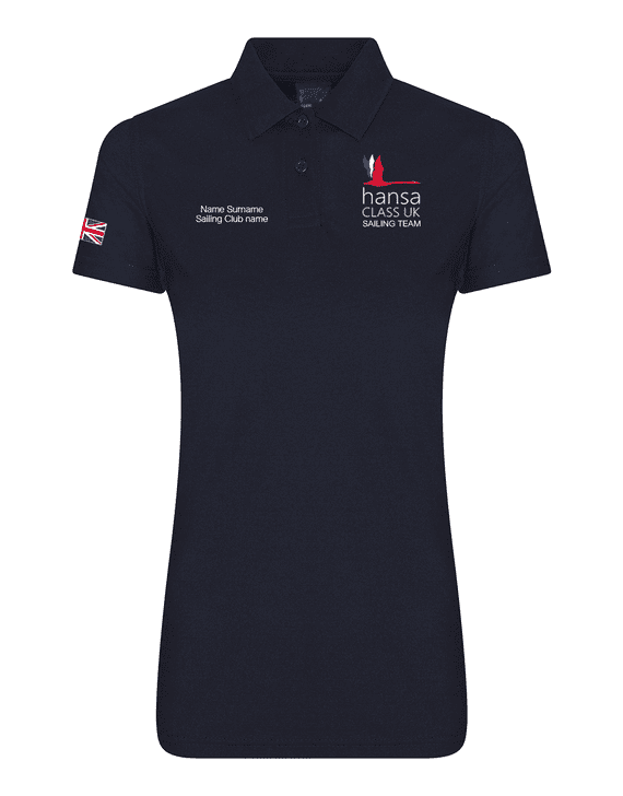 HANSA Ladies Navy Polo Shirt - PERSONALISED