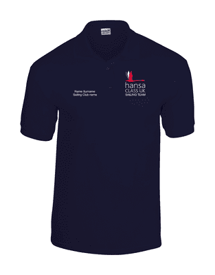 HANSA Unisex Navy Polo Shirt - PERSONALISED