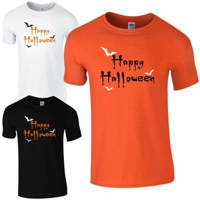 Happy Halloween Freaky Bats T-Shirt - Funny Fancy Dress Gift Kids & Mens Top