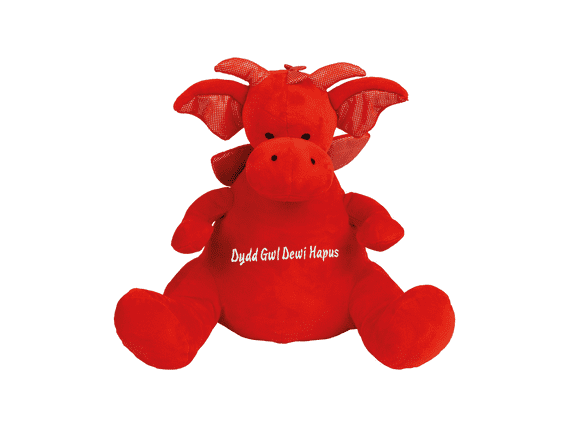 Happy St. Davids Day Dydd Gwl Dewi Hapus Embroidered Dragon