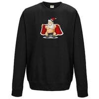 Naughty Santa Flashing Ho Ho Ho Sweatshirt Funny Rude Christmas Gift Joke Jumper