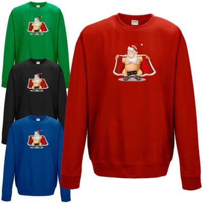 Naughty Santa Flashing Ho Ho Ho Sweatshirt Funny Rude Christmas Gift Joke Jumper
