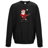 Rock Star Santa Sweatshirt - Funny Father Christmas Rocking Claus Gift Jumper