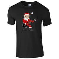 Rock Star Santa T-Shirt - Funny Father Christmas Rocking Claus Gift Kids Men Top