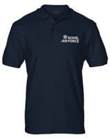 Royal Air Force Logo Embroidered RAF MOD Licenced Polo T-shirt - Colour Choice