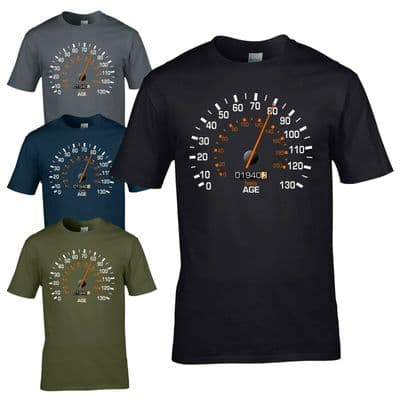 Speedometer Custom Year Birthday T-Shirt - Funny Feels Age Year Present Mens Gift