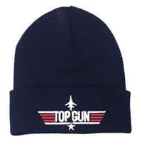 Top Gun Logo Embroidered Beanie Hat