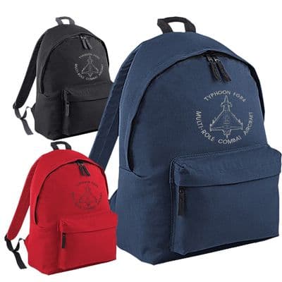 Tyhoon FGR4 RAF Multi-role Combat Aircraft Embroidered Blueprint Backpack