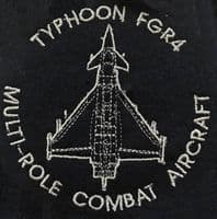 Tyhoon FGR4 RAF Multi-role Combat Aircraft Embroidered Blueprint Polo T-shirt