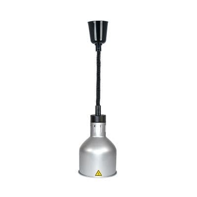 Buffalo Retractable Heat Lamp Shade 175mm Silver Finish