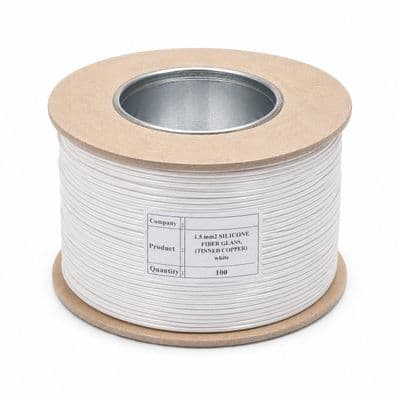 White Silicone/Glassfibre 1.5mm2 Cabling SIAF/GL H05SJ-K