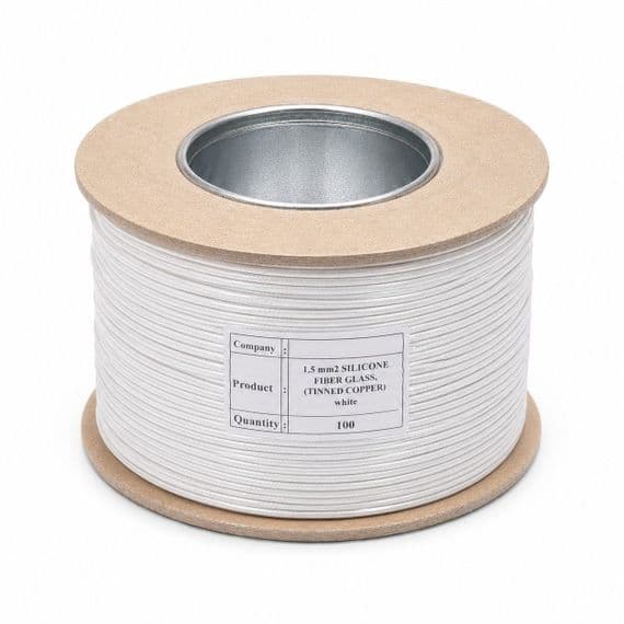 White Silicone/Glassfibre 1.5mm2 Cabling SIAF/GL H05SJ-K