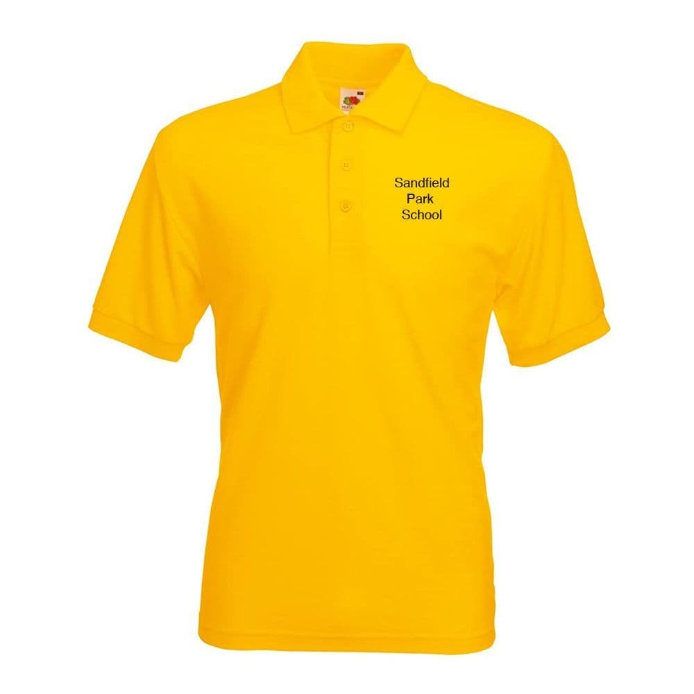 Sandfield Park School Sunflower Yellow Polo Shirt Year 7 to 11