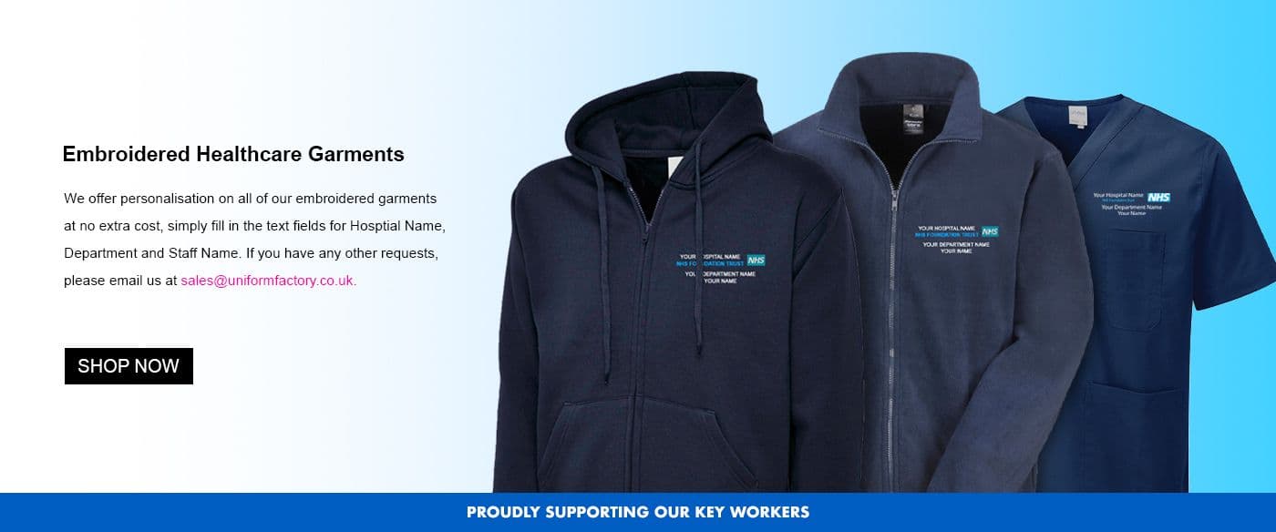 The Uniform Factory Shop Buy NHS Uniforms & Schoolwear Online