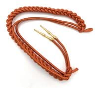 Aiguillette Brown Silky with gold Barrel tags