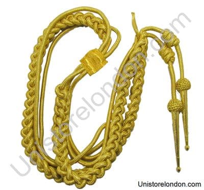 Aiguillette Gold Mylar Army Air Force Navy