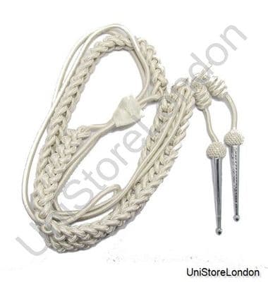 Aiguillette Silve Wire with silver tags R169