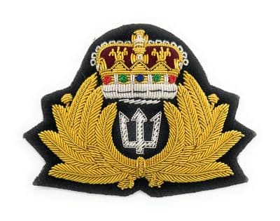 Badge  Cap Royal Navy Officers with broken trident in center