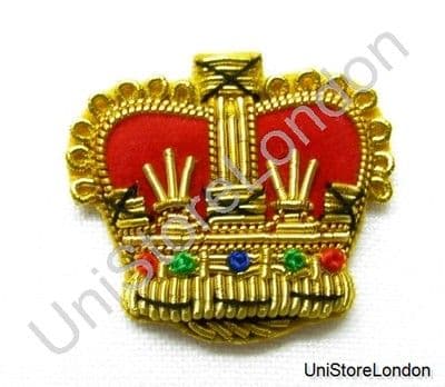 Badge Crown Queens Crown Gold  High Quality 30x25mm  R912