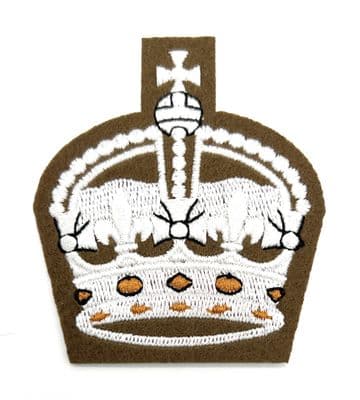 Badge Kings CIIIR Crown Future Army Dress Warrant Officers Class 2 Crown FAD WO2 Crown 57mm R2618