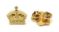Badge King’s Crown Gold with clutch pin at back R2592