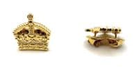 Badge King’s Crown Gold with clutch pin at back R2592