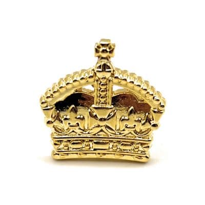 Badge Kings Crown Gold with clutch pin at back R2592