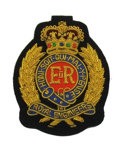 Badge Royal Engineers Blazer Badge Gold Embroidery