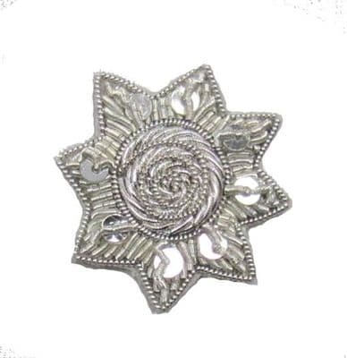 Badge Star Silver  27mm R925