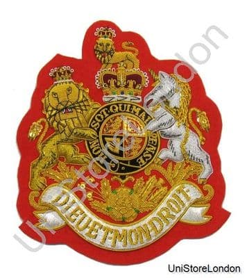 Badge WO1 GSM Garrison SGT Major Ceremonial Rank Coat of Arms Large On Red  R783