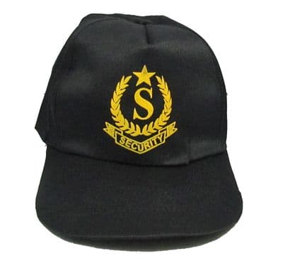Baseball Cap Black Security Guard Officer Patrol Uniform Hat With Badge R1709