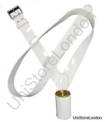 Belt PVC Cross belt Flag carrier,Belt Flag Right Shd White PVC Brass Cup R921