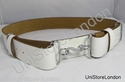 Belt Snake Buckle Belt Chrome Snake Buckle White R1154