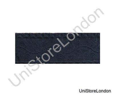 Braid Black Silky Oak Leaf 38 mm Rank Marking Lace Trim R825