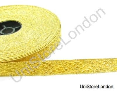 Braid Generals Officers Lace Gold Mylar Oak Leaf 13 mm Rank Marking Trim R765