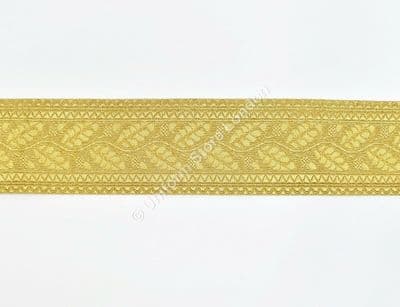 Braid Officers Lace Gold Mylar Oak Leaf 58mm Rank Marking Trim