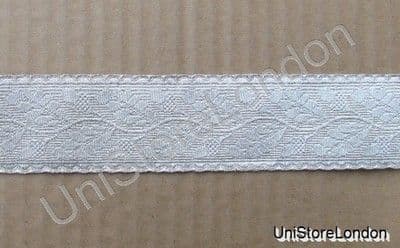 Braid Silver Mylar Oak Leaf 40 mm Rank Marking Lace Trim R823