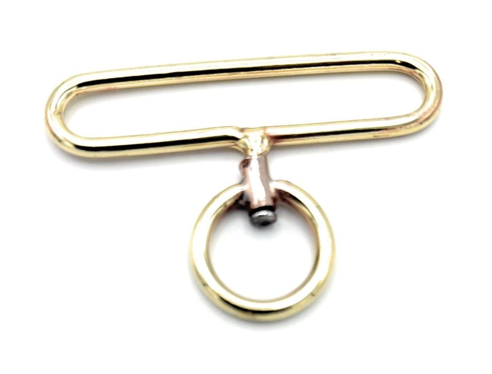 Buckle for 65mm wide belt with Ring Brass R2881