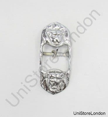 Buckle for Belt Sword Sling Two Lion Heads Chrome 25mm Wide B13 R1438