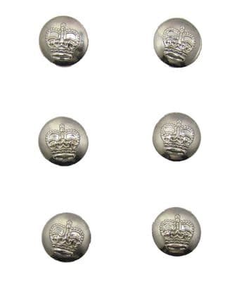Button Chrome St Edward Crown 14 mm Sold Pack of 6 R1876
