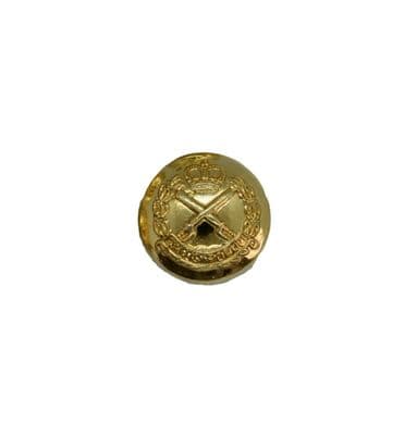 Button Gold Crown CX Swords in Wreath 14mm