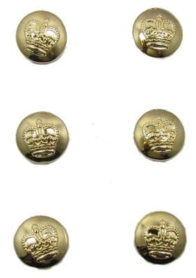 Button Gold St Edward Crown 14 mm Sold Pack of 6 R1877
