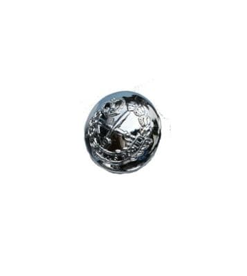 Button Silver Chrome Crown CX Swords in Wreath 14mm R2371